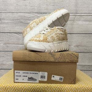 Free People Catch Me If You Can Sneakers, cream, size 37 EU (6.5 US), never worn